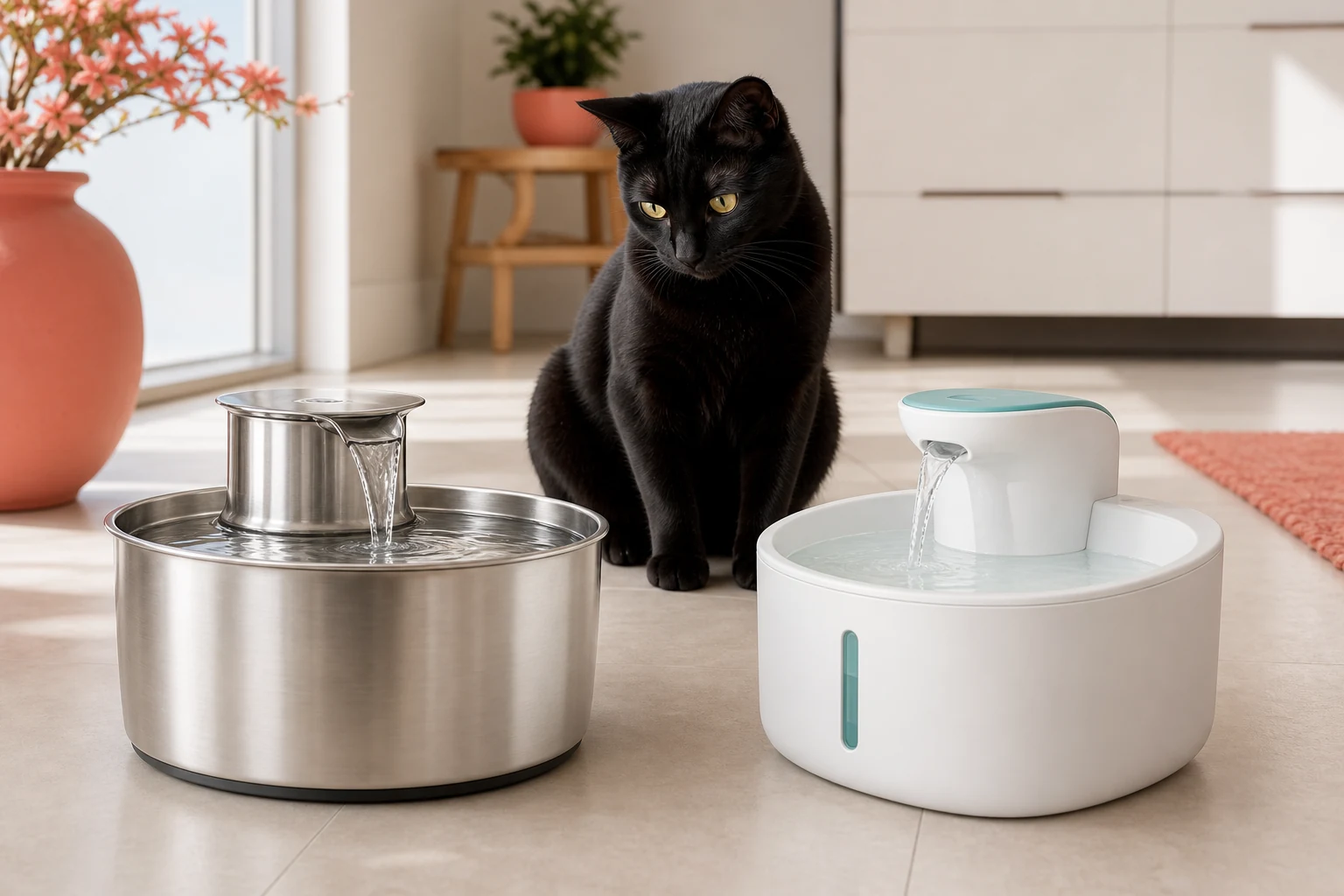 Stainless Steel vs Plastic Cat Water Fountain: Which Is Better?