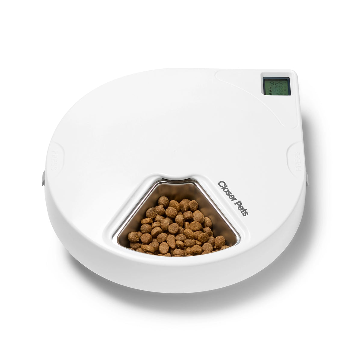 Closer Pets Cat Mate C500 five-meal feeder with stainless steel bowl insert