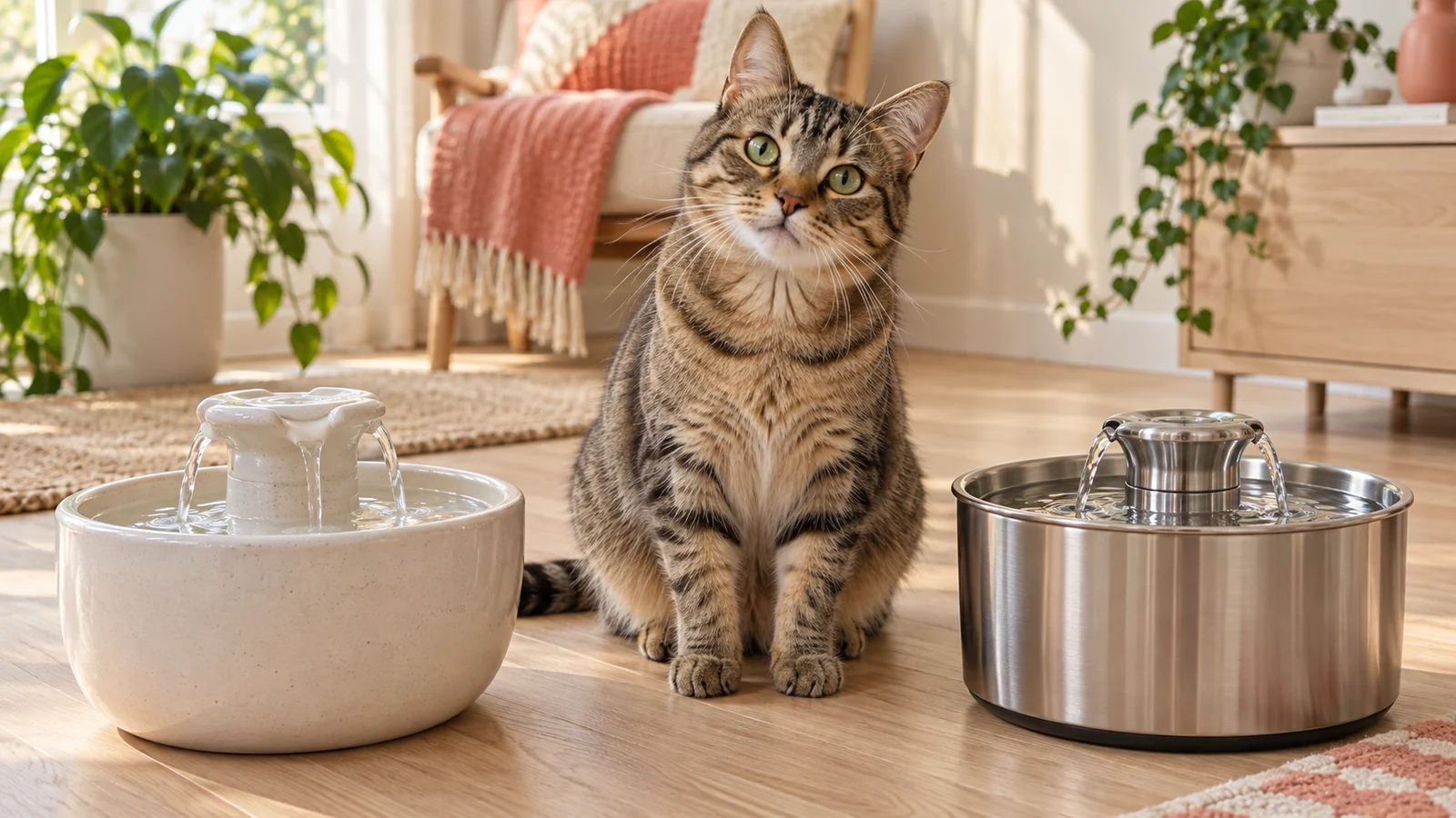Ceramic vs Stainless Steel Cat Fountains: Cleaning, Materials & Cost