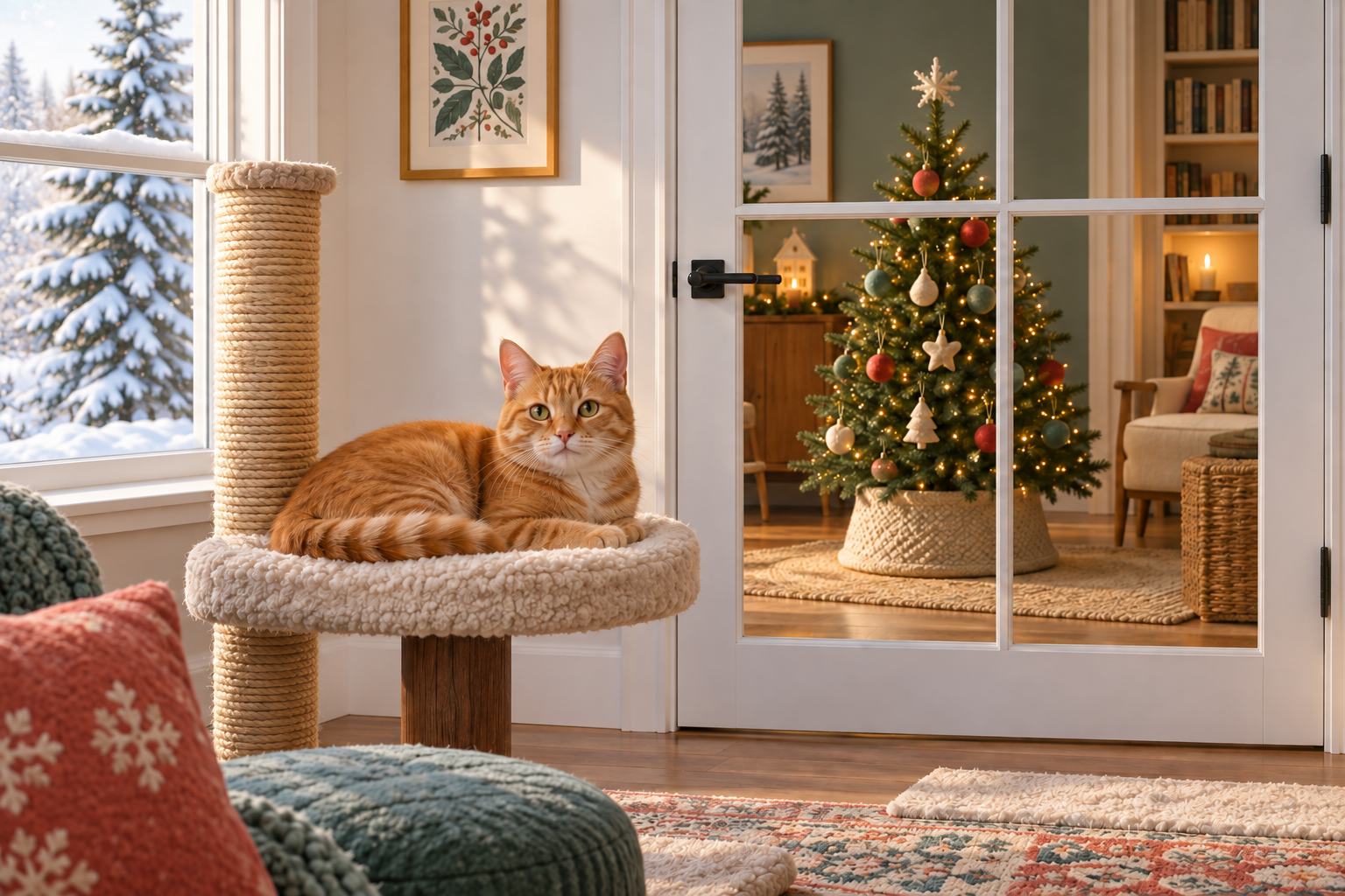 Christmas Tree Cat Safety: Setup and Daily Checklist
